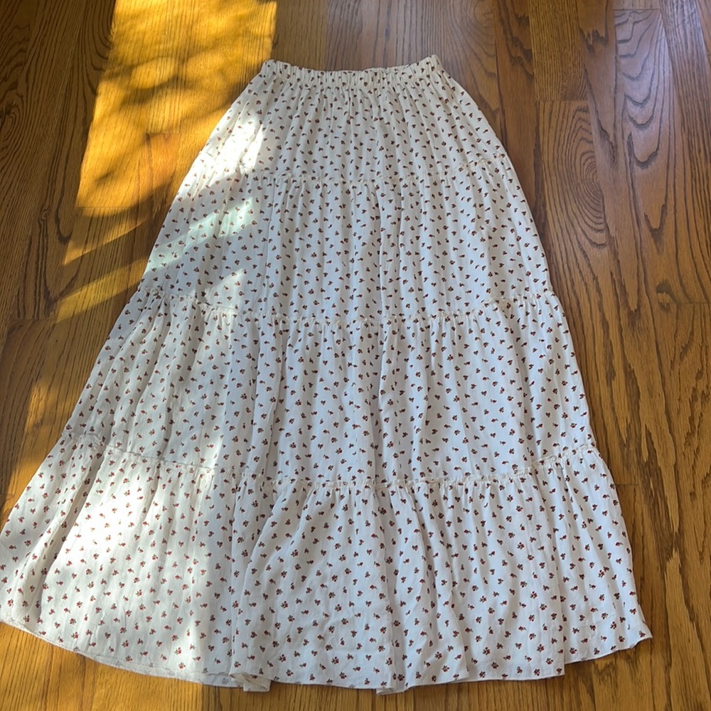 long floral skirt